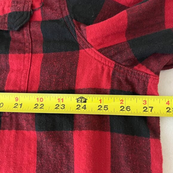 George Men's Red Buffalo Check Button-Down Long Sleeve Shirt 3XL (54-56) Cotton - Picture 9 of 10